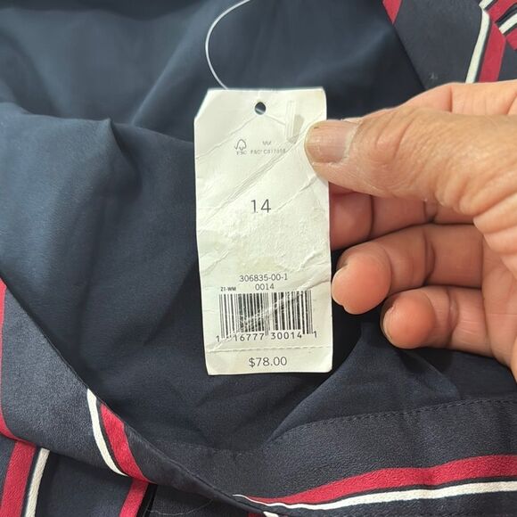 Banana Republic Blue Pleated Mini Skirt for Night Out Size 14 - Picture 6 of 8